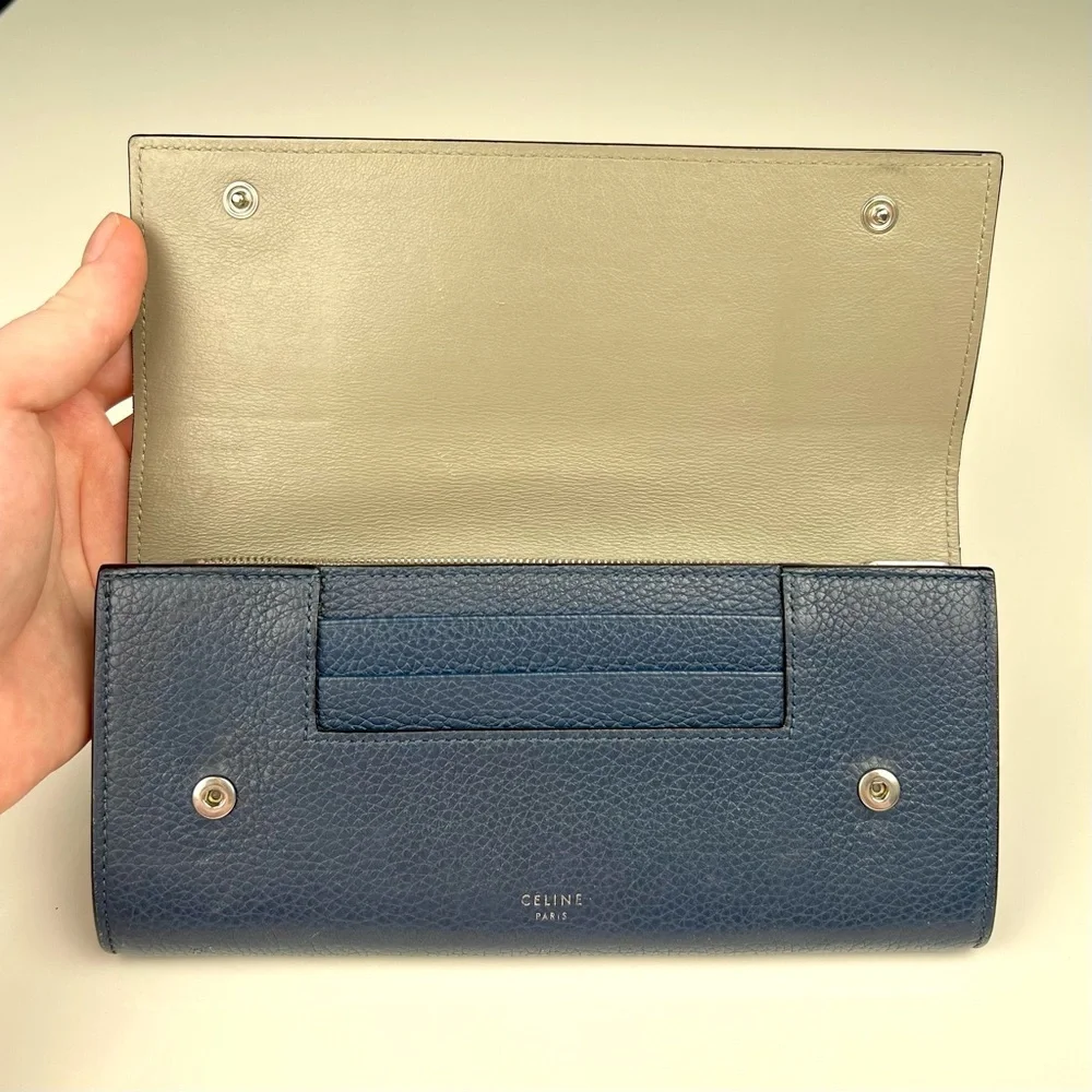 CÉLINE Calfskin Large Multifunction Flap Wallet